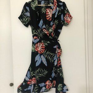 Floral Wrap Dress Size M